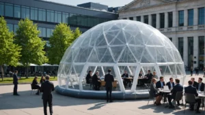 Structures gonflables pour la protection contre les intempéries