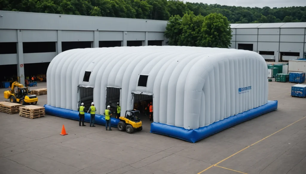 Structures gonflables et solutions de stockage temporaire