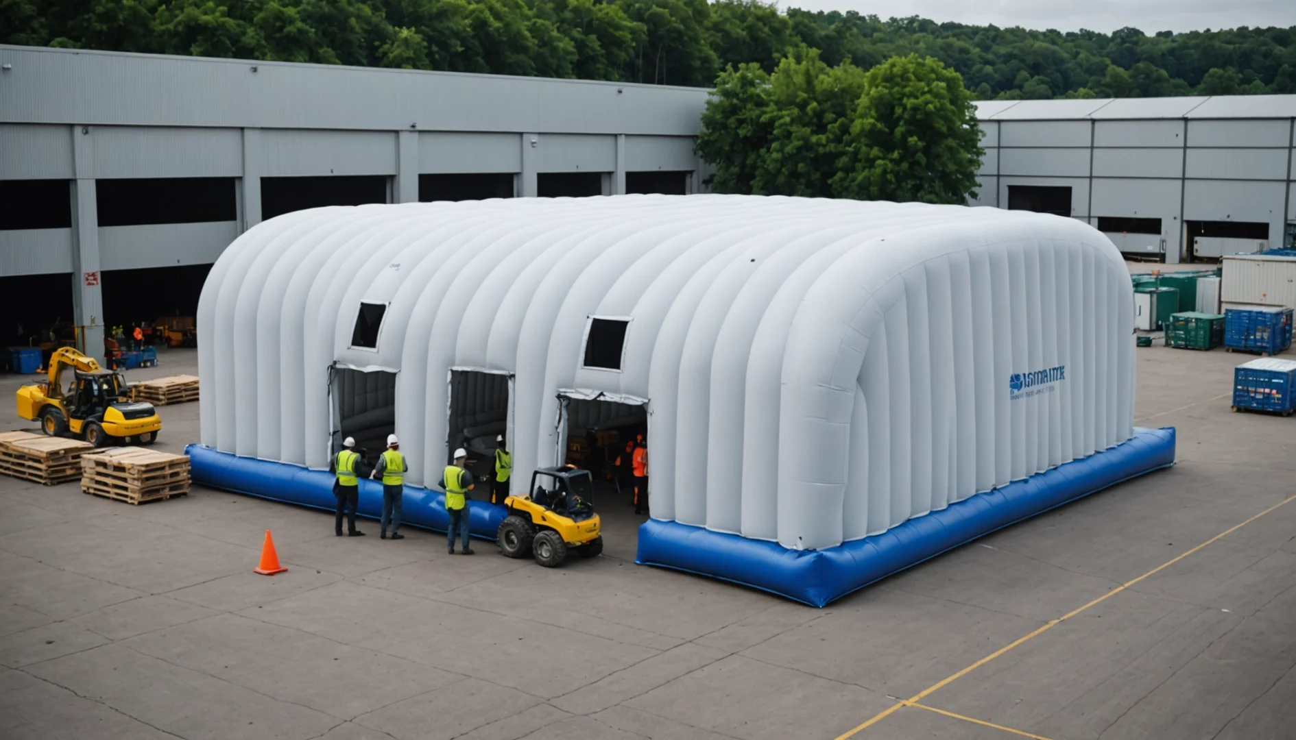 Structures gonflables et solutions de stockage temporaire